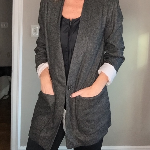 zara oversized black blazer